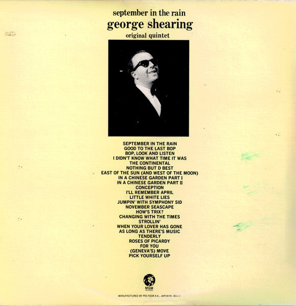 George Shearing Original Quintet – September In The Rain, image 5