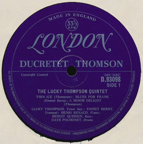 The Lucky Thompson Quintet – The Lucky Thompson Quintet, image 3