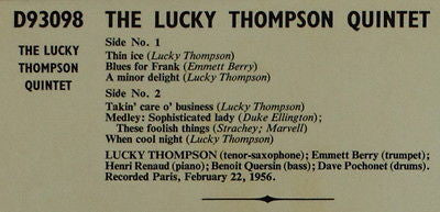 The Lucky Thompson Quintet – The Lucky Thompson Quintet, image 5