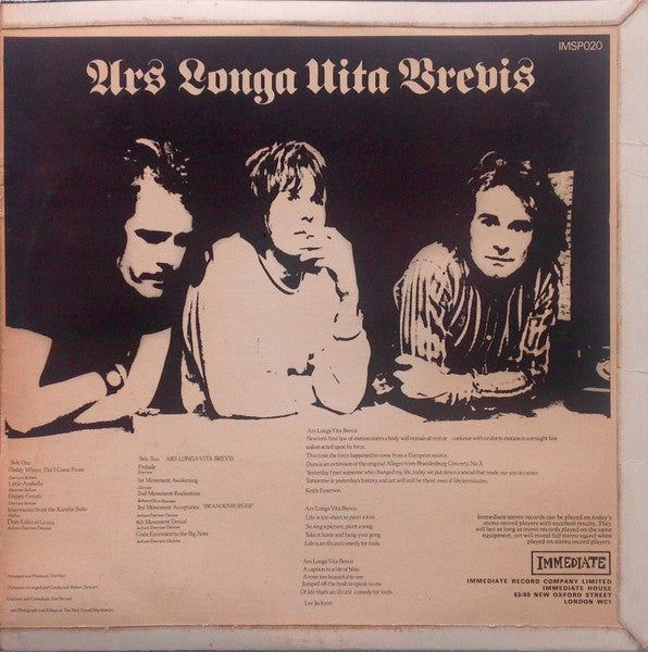 The Nice – Ars Longa Vita Brevis, image 2