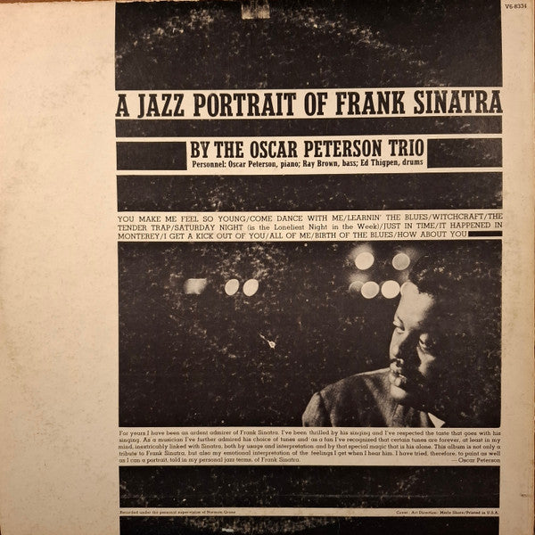 The Oscar Peterson Trio – A Jazz Portrait Of Frank Sinatra, image 2