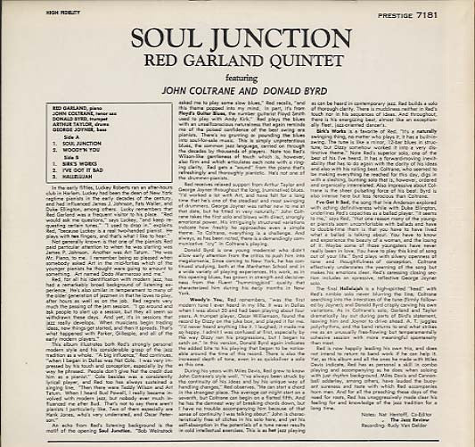 The Red Garland Quintet Featuring John Coltrane And Donald Byrd – Soul Junction, image 3