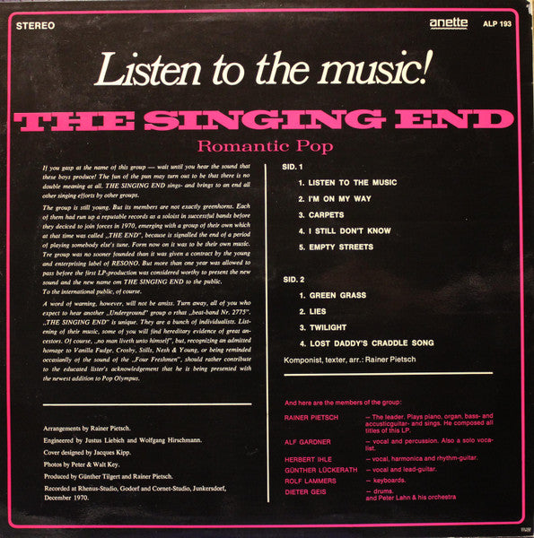 The Singing End – Listen To The Music, image 2