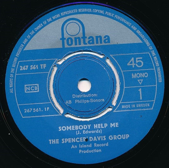 The Spencer Davis Group – Somebody Help Me / Stevie's Blues, image 2