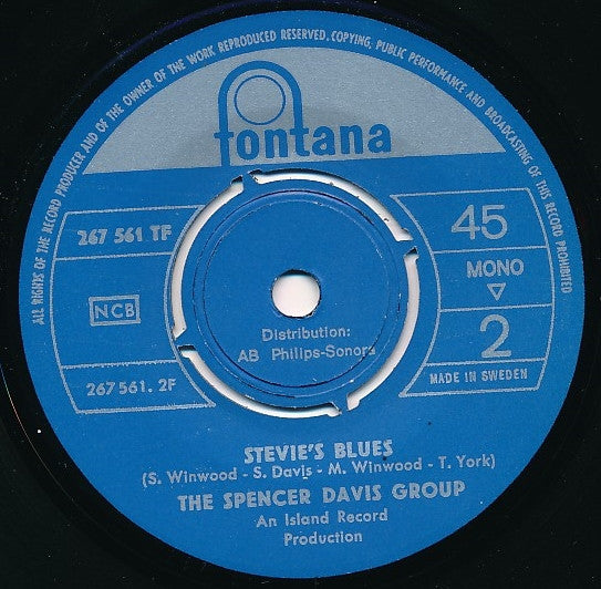 The Spencer Davis Group – Somebody Help Me / Stevie's Blues, image 3