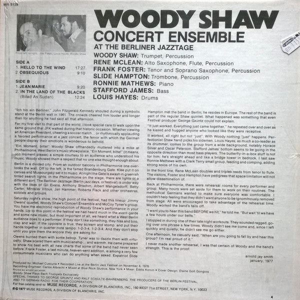 The Woody Shaw Concert Ensemble / Frank Foster, Rene McLean, Slide Hampton, Ronnie Mathews, Stafford James, Louis Hayes – At The Berliner Jazztage, image 2