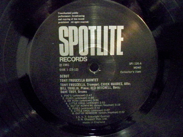 Tony Fruscella – Debut, image 2