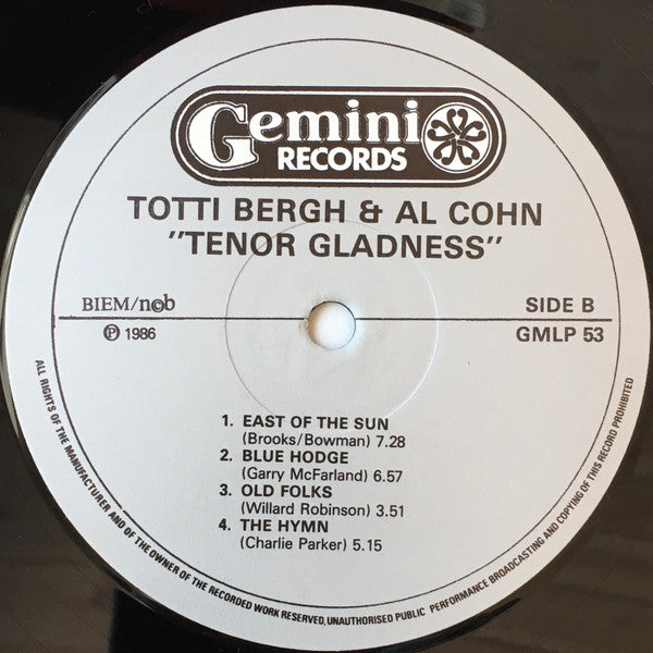 Totti Bergh & Al Cohn – Tenor Gladness, image 4