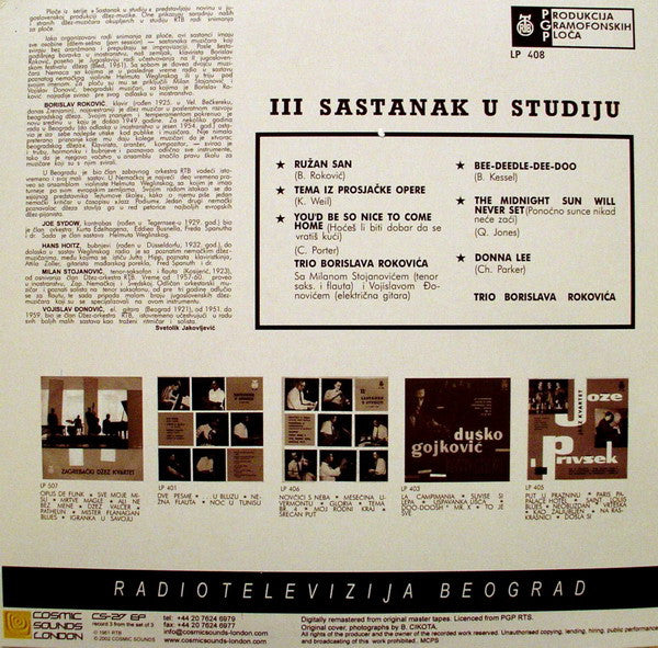 Trio Borislava Rokovića – III Sastanak U Studiju (3rd Meeting In Studio), image 2