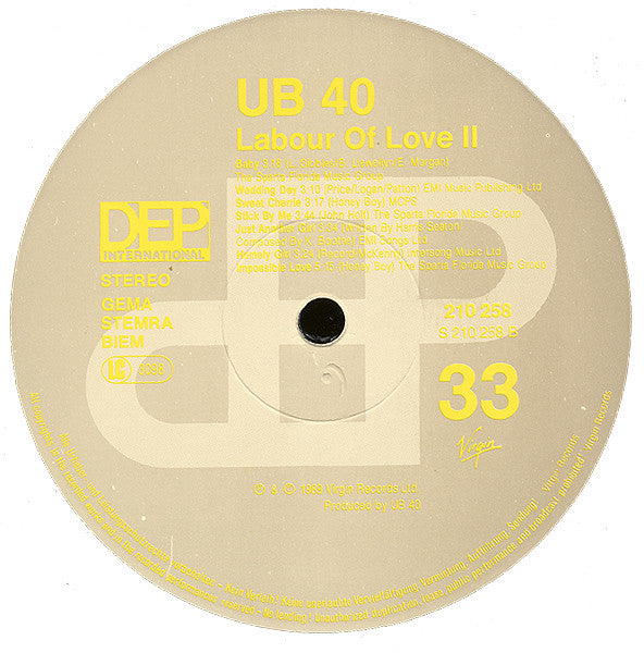 UB40 – Labour Of Love II, image 4