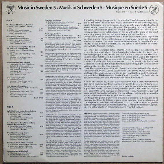Various – Music In Sweden 5: Young Folk Musicians, image 2