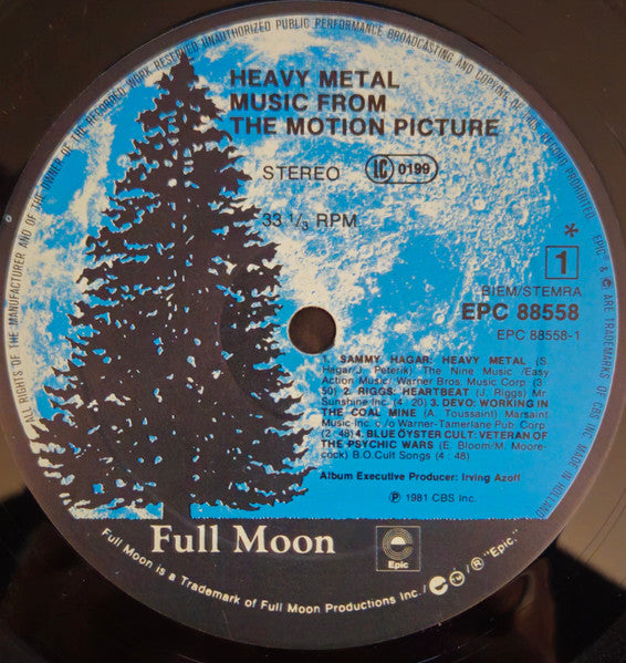 Various – Heavy Metal - Music From The Motion Picture, image 4