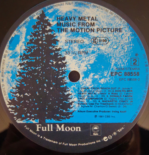 Various – Heavy Metal - Music From The Motion Picture, image 5
