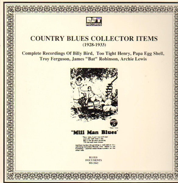 Front cover of Various – Country Blues Collector Items, RST Records, Austria, 1989