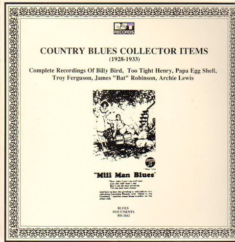 Front cover of Various – Country Blues Collector Items, RST Records, Austria, 1989
