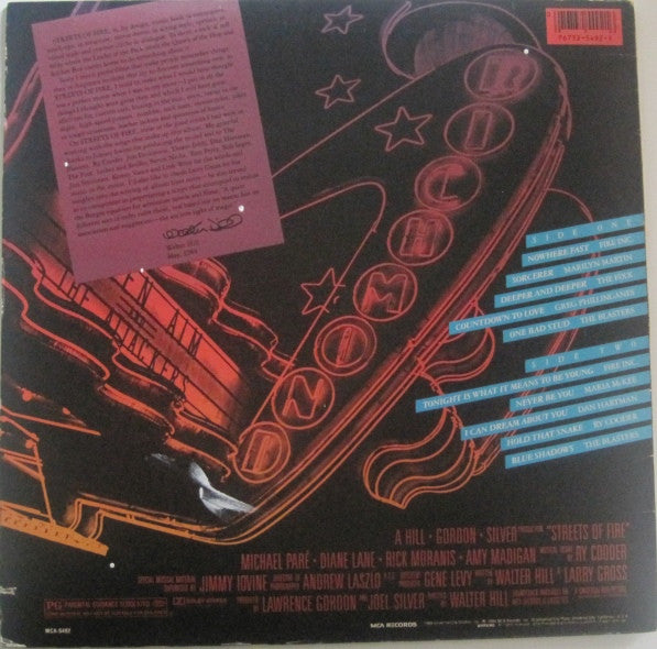 Various – Streets Of Fire (Music From The Original Motion Picture Soundtrack), image 2