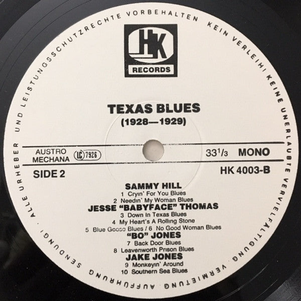 Various – Texas Blues (1928-1929), image 4