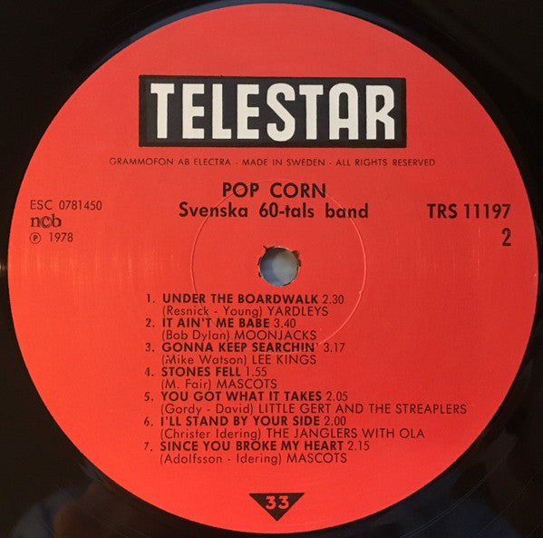 Various – Pop Corn - Svenska 60 Tals Band, image 4