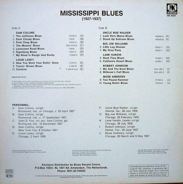 Various – Mississippi Blues (1927-1937), image 2