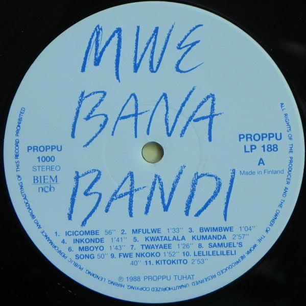 Various – Mwe Bana Bandi (Wapamesa, Zambia, Lasten Lauluja Children's Songs 1988), image 5