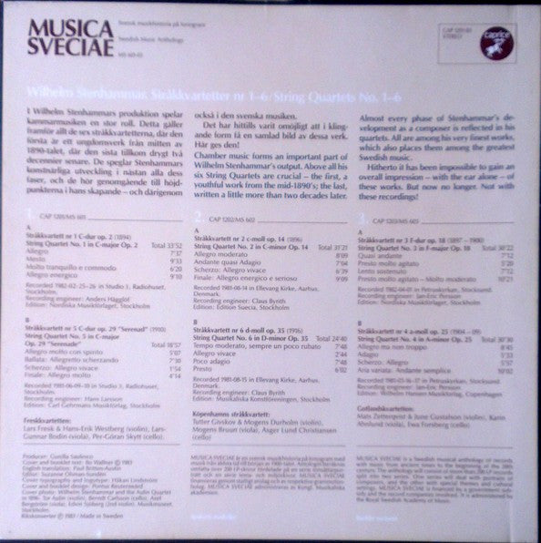 Wilhelm Stenhammar – String Quartets 1-6, image 2