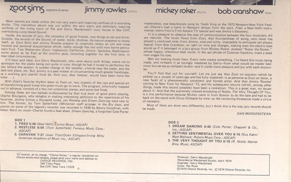 Zoot Sims – Zoot Sims' Party, image 3