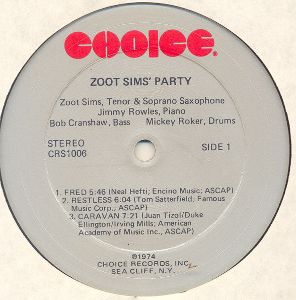 Zoot Sims – Zoot Sims' Party, image 4