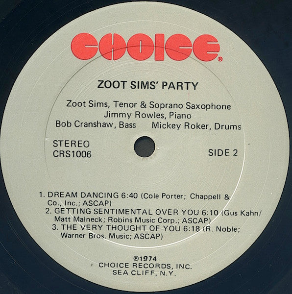 Zoot Sims – Zoot Sims' Party, image 5
