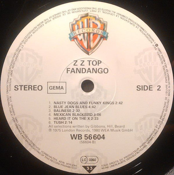 ZZ Top – Fandango!, image 4