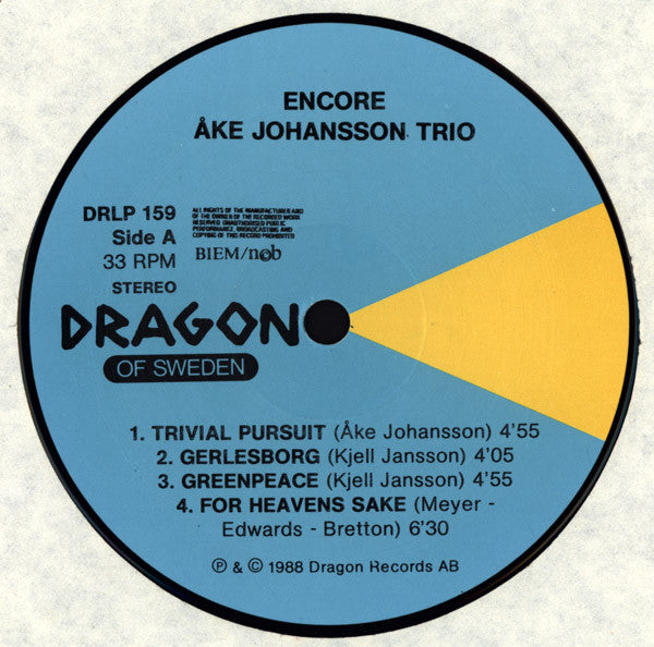 Åke Johansson Trio – Encore, image 3