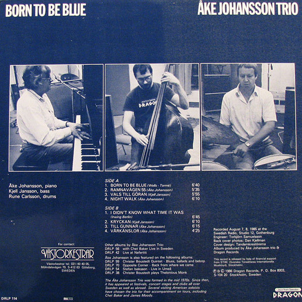 Åke Johansson Trio – Born To Be Blue, image 2