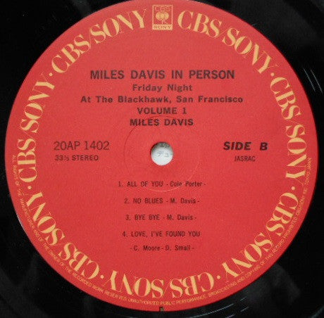 Miles Davis – In Person, Friday Night At The Blackhawk, San Francisco, Volume I, image 5