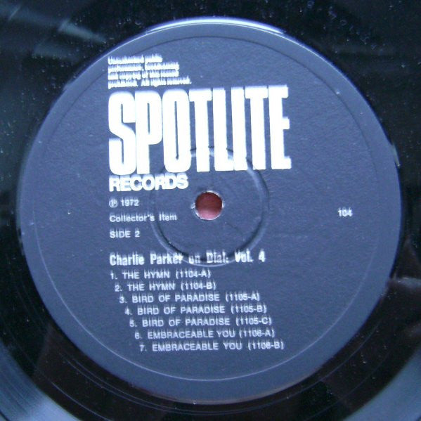 Charlie Parker – Charlie Parker On Dial Volume 4, image 2