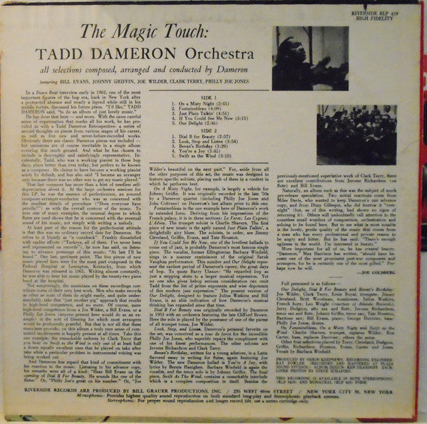 Tadd Dameron And His Orchestra – The Magic Touch, image 2