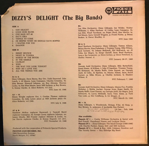 Dizzy Gillespie – Dizzy's Delight (The Big Bands), image 2