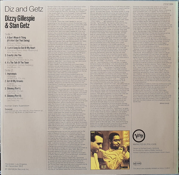 Stan Getz & Dizzy Gillespie – Diz And Getz, image 2