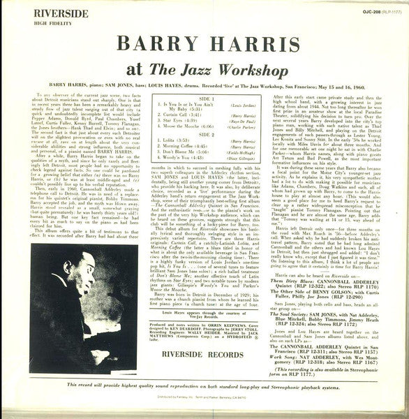 Barry Harris – At The Jazz Workshop, image 2