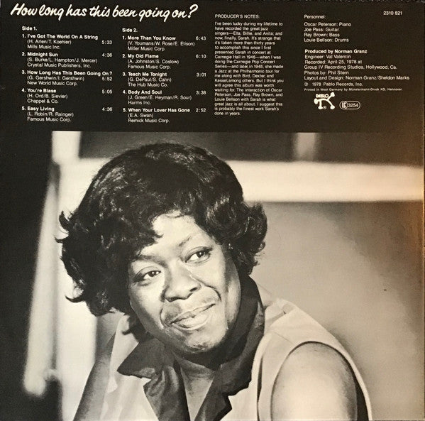 Sarah Vaughan – How Long Has This Been Going On?, image 2