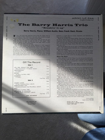 The Barry Harris Trio – Breakin' It Up, image 2