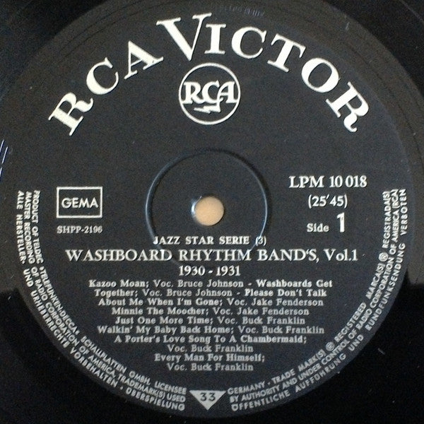 The Washboard Serenaders, Five Rhythm Kings, Washboard Rhythm Kings, The Rhythm Kings – Washboard Rhythm Bands 1930-1931 Vol. 1, image 3