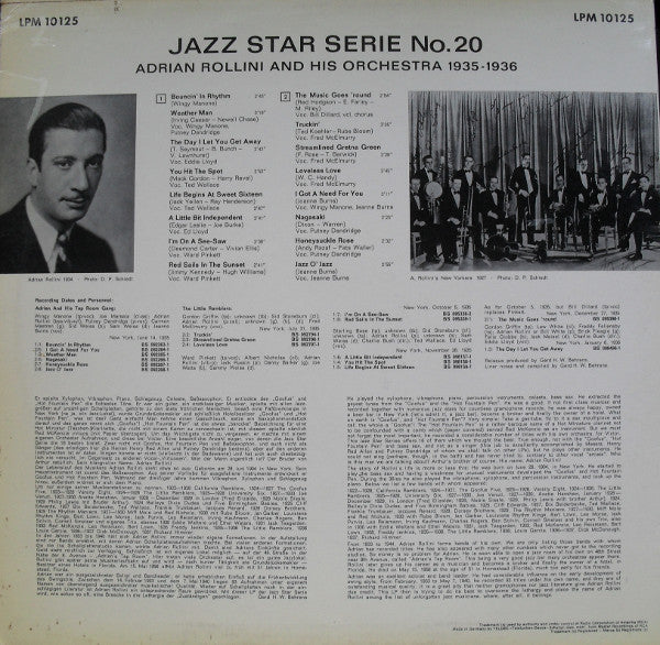 Adrian Rollini And His Orchestra – 1935-1936, image 2