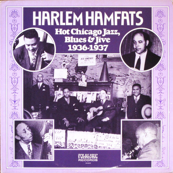 Front cover of Harlem Hamfats – Hot Chicago Jazz, Blues & Jive 1936-1937, Folklyric Records, US, 1981