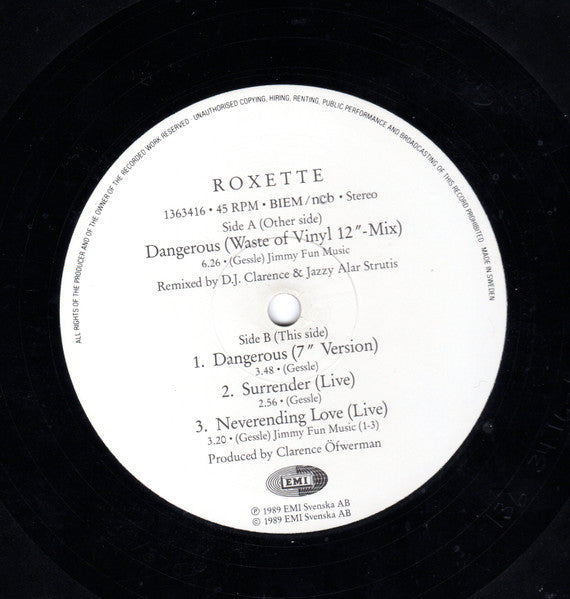 Roxette – Dangerous (Waste Of Vinyl Mix), image 4