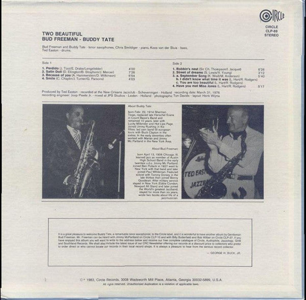 Bud Freeman And Buddy Tate – Two Beautiful, image 2