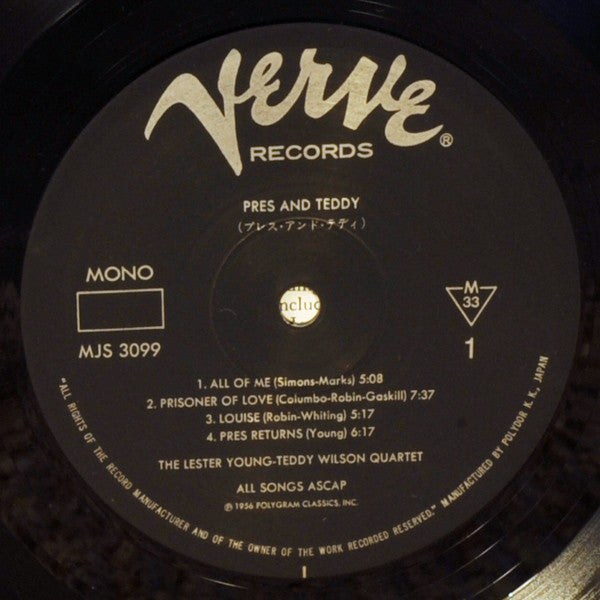 The Lester Young-Teddy Wilson Quartet – Pres And Teddy, image 3