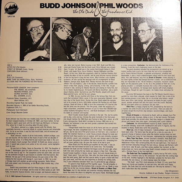 Budd Johnson / Phil Woods – The Ole Dude & The Fundance Kid, image 3