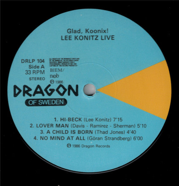 Lee Konitz – Glad, Koonix! (Lee Konitz Live In Sweden), image 3