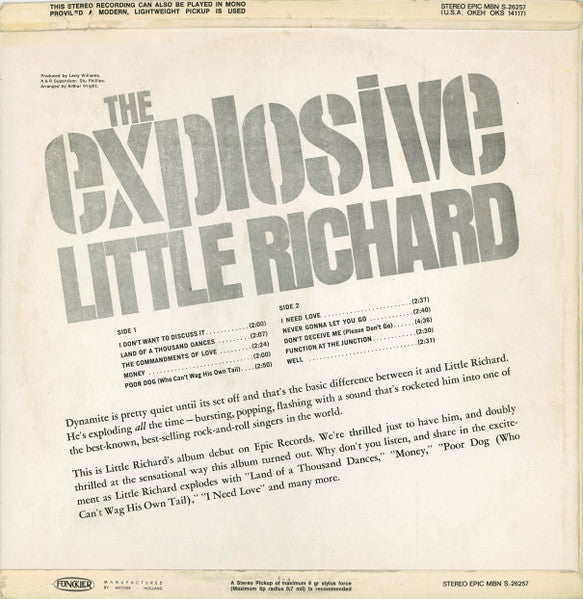 Little Richard – The Explosive Little Richard, image 2