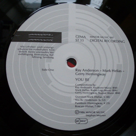 Ray Anderson - Mark Helias - Gerry Hemingway – You Be, image 4